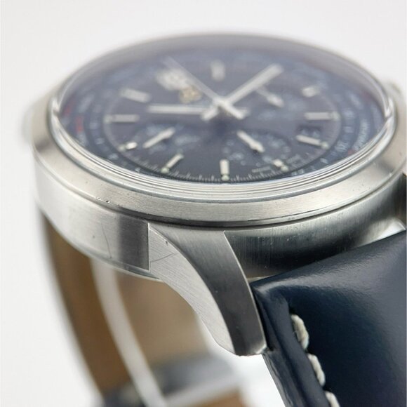 Breitling Transocean Stainless Steel Blue Dial 46mm Automatic Men's Watch AB0510 - Picture 4 of 9